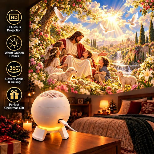 ✝️ Jesus Loves the Little Children 5D Projection Light – Fill Your Home With Christ’s Love & Heavenly Peace✨