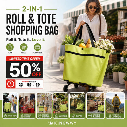 🔥HOT SALE 50% OFF - Foldable 2-in-1 Shopping Bag