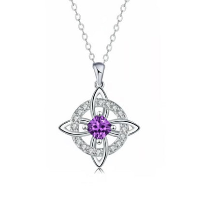 ✨Personalized Witch’s Knot Birthstone Necklace(With Gift Box)