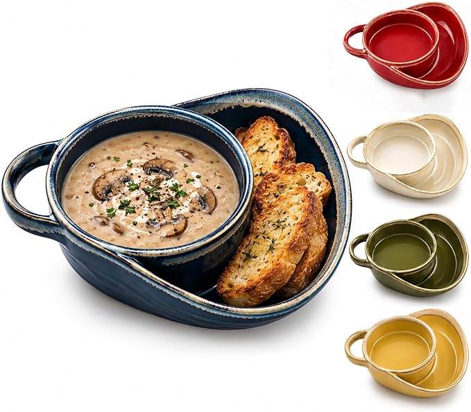 🥣 2-in-1 Divided Ceramic Bowl | Keep Cereal Crunchy From First Spoonful To Last
