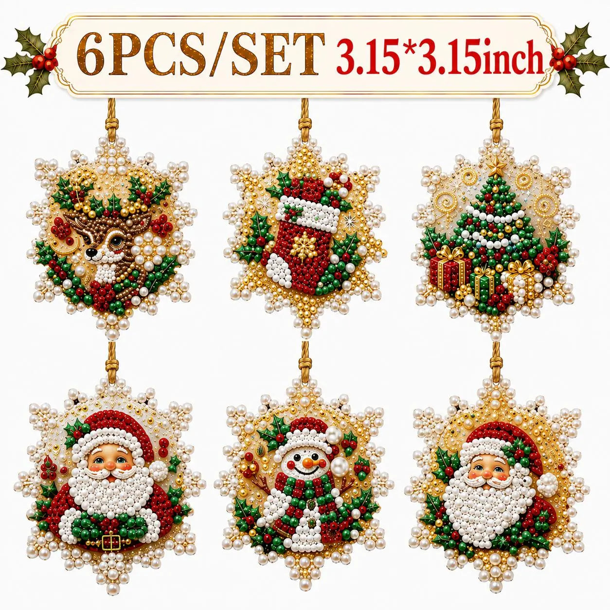 🎄🎉Christmas DIY Diamond Painting Ornaments Kit