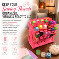 🔥 Last Day 49% OFF - 🧵 360° Rotating Bobbin Organizer – Holds 60 A-Size Bobbins