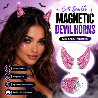 💥 LAST DAY 49% OFF - 😈✨ Cute Sparkle Magnetic Devil Horns (1 Pair)