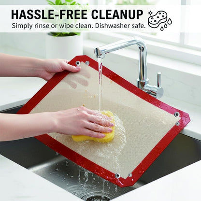 🍪Transformable Snap‑Up Silicone Baking Mat🍗♻️