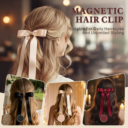 Magnetic Bow Clip-Seamless 2-in-1 Design for Salon, Home & Everyday Hair styling, Intuitive, No Slip