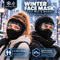 Winter Face Mask with Detachable Goggles, Windproof Thermal Fleece Lined Full Face Cover ❄️