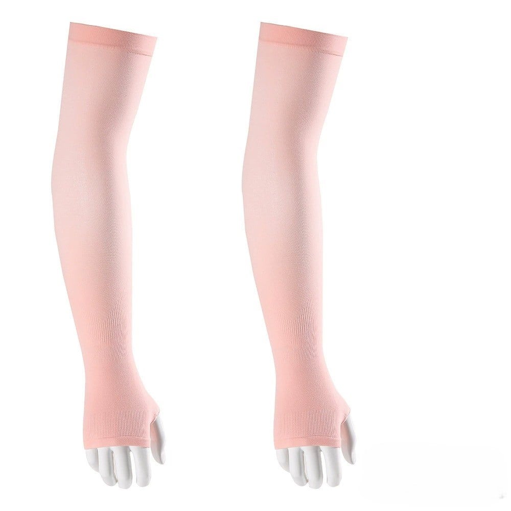 ☀️ UPF 50+ Cooling UV Arm Sleeves | 🧊 High Stretch Compression Fabric | Anti-UV Breathable Sleeves for Men Women