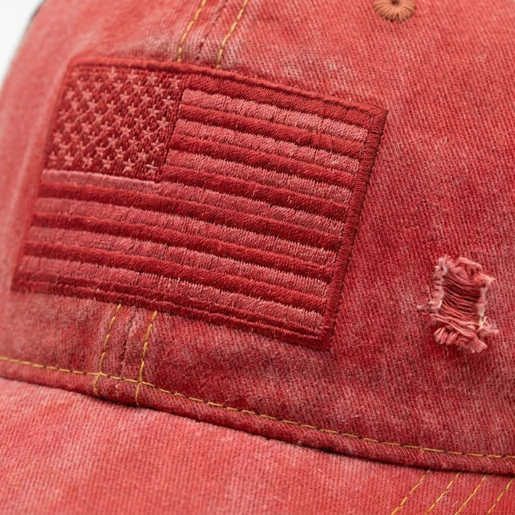 🧢American Flag Ponytail Embroidered Hat, 🔥Buy 2 FREE SHIPPING