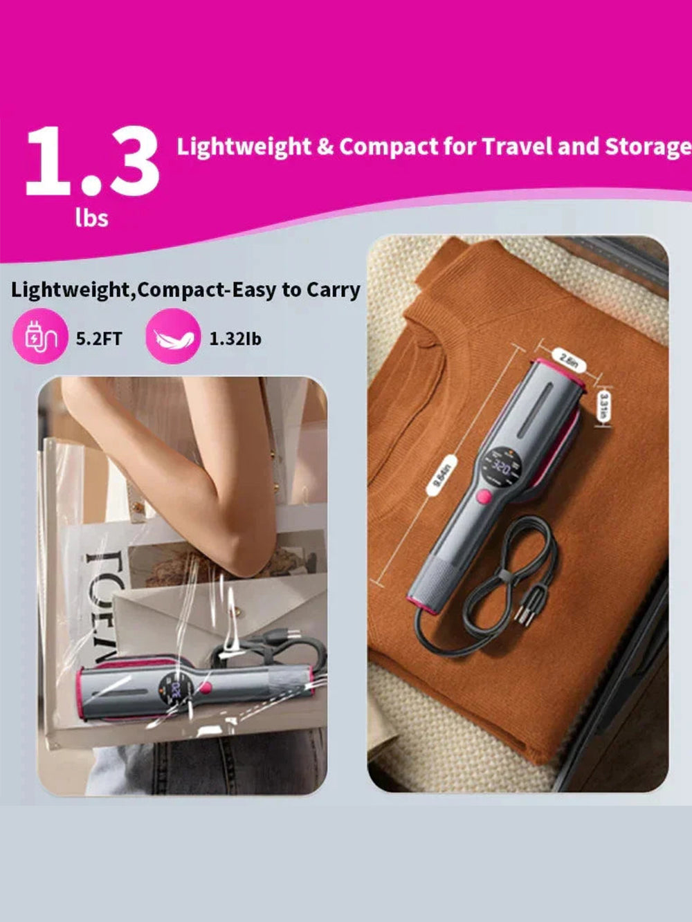2026 Upgrade Garment Steamer for Clothes, Portable Travel Clothing Steamer Iron