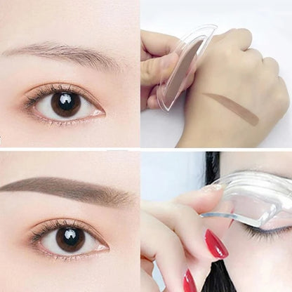 💄 Adjustable Eyebrow Stamp – Bi-Tone Powder – Waterproof & 24-Hour Wear for Makeup