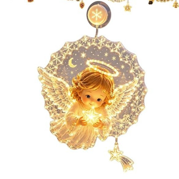 ⏳ Last Day 49% OFF – 🎄Lighted Christmas Window Decoration with Suction Cup✨