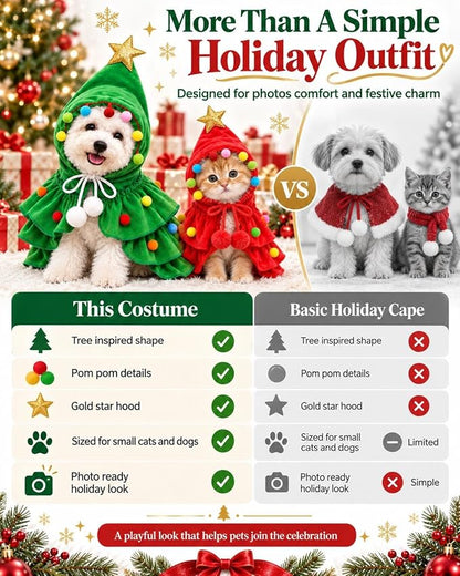 Christmas Tree Pet Cape
