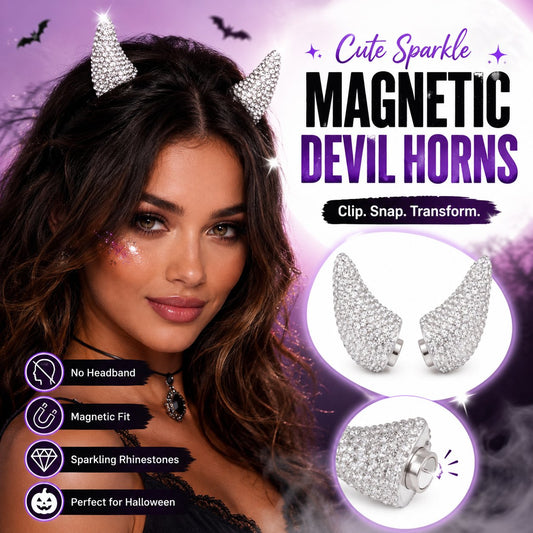 💥 LAST DAY 49% OFF - 😈✨ Cute Sparkle Magnetic Devil Horns (1 Pair)