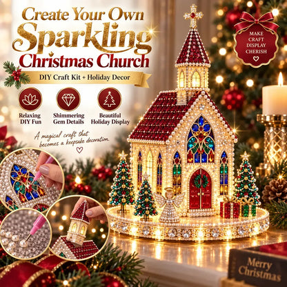 ✨🔥Sparkling Christmas Church DIY Gem Art Kit