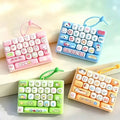 26-Key Mini Fidget Keyboard Keychain – Portable Sensory Stress Relief Toy & Cute Backpack Accessory