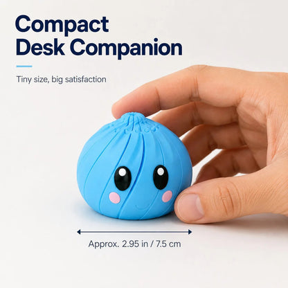 💯🌀 3D Printed Telescopic Fidget Dumpling - Cute Kawaii Collapsible Spiral Desk Toy & Stress Reliever