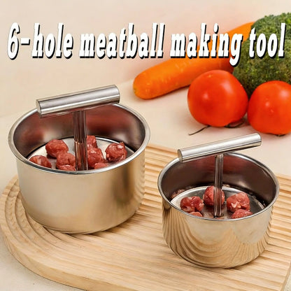 Stainless Steel Meatball Maker with 6 Holes for Quick DIY Meatballs🍲