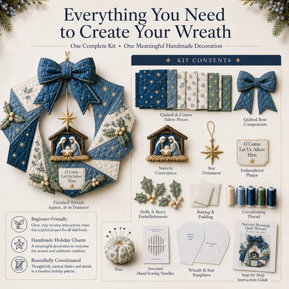 🎄Beginner-Friendly Christmas Fabric Wreath DIY Kit