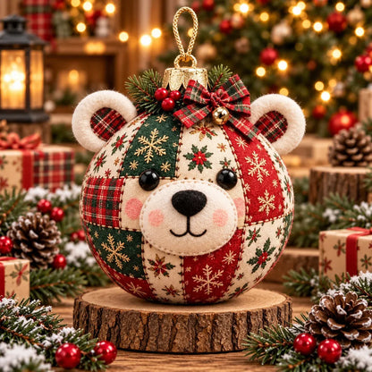 🎄✨Cozy Patchwork Christmas Ornament Collection-DIY Christmas Artwork
