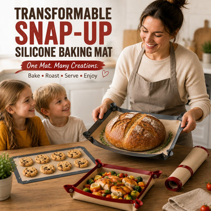 🍪Transformable Snap‑Up Silicone Baking Mat🍗♻️