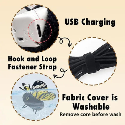 😻Interactive Electric Butterfly & Bluebird Cat Toy🦋 – 3 Flying Modes USB Rechargeable Teaser