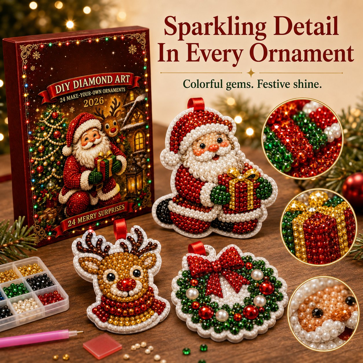 🎉Last Day 49% OFF - 🎄🎅 24 Christmas Ornaments To Make & Hang