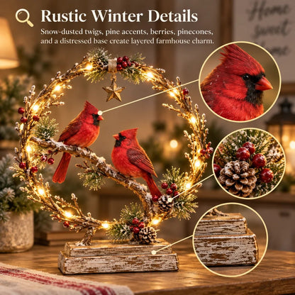 🔥 Last Day 50% OFF✨-Lighted Cardinal Tabletop Decor