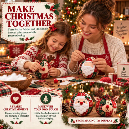 🎄✨Cozy Patchwork Christmas Ornament Collection-DIY Christmas Artwork