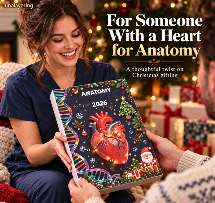🫀Anatomy Christmas Advent Calendar – Unique Organ-Shaped Ornaments & Holiday Surprises for Nurses, Medical Students & Science Lovers