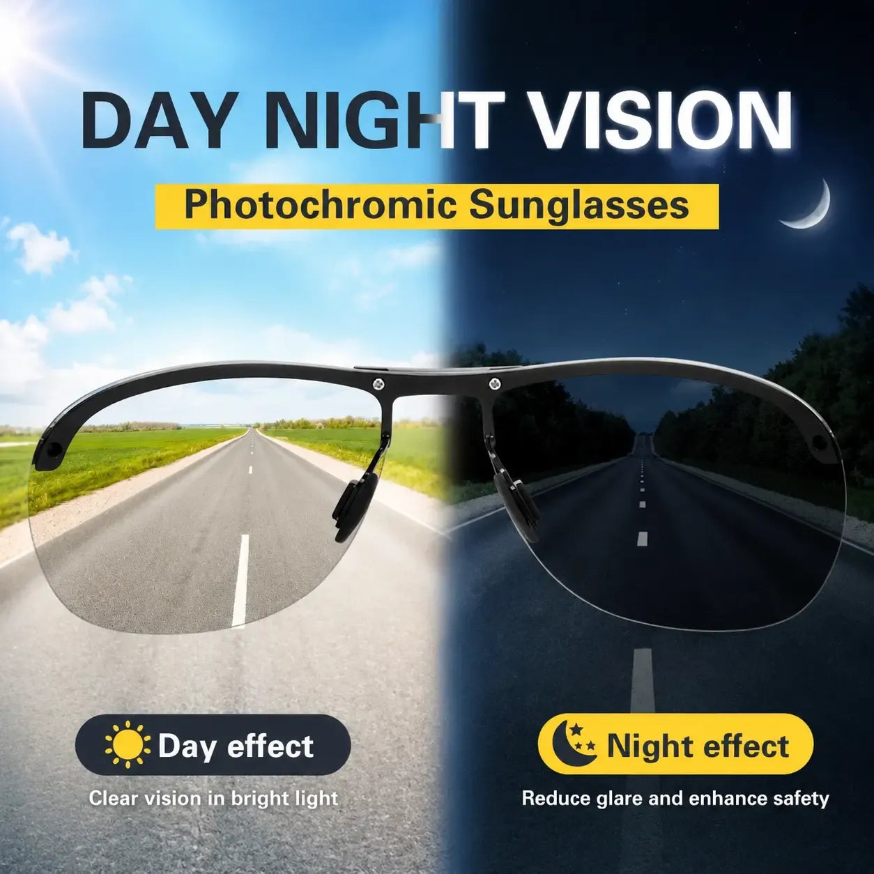 Summervibes Unisex Fashion Polarized Sunglasses, UV4o0 Anti Blue Light Sun Glasses for Photography Hiking Beach Outdoor
