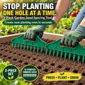 🌱 2-Pack Garden Seed Spacing Tool – Multi-Row Soil Dibbler & Furrow Maker
