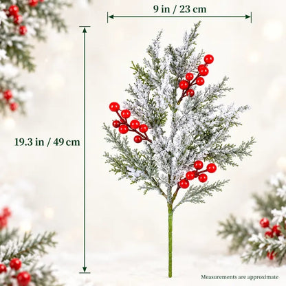 🌿Artificial Frosted Christmas Pine （12-pack）