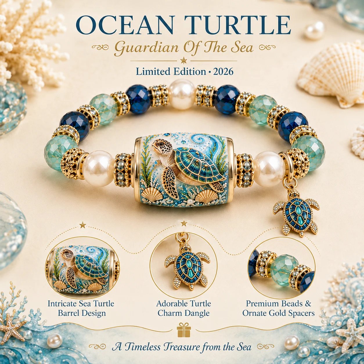 🔥Last Day 49% OFF – 🌊 Ocean Guardian Collection Bracelet — Limited Edition 2026🎁