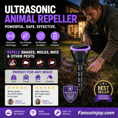 🔥Over 100,000 sold! 🏡️ Solar Powered Ultrasonic Mouse Repeller🛡️ Repel snakes, insects, rodents and protect your home!