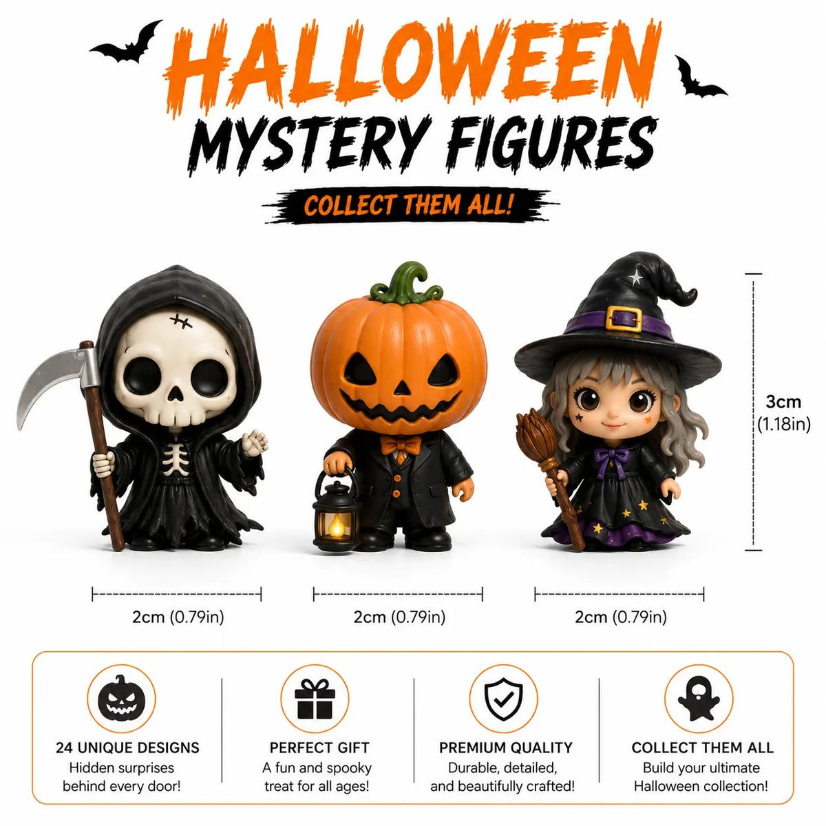 🔥 Last Day 49% OFF - Halloween 24 Horror Mini Collectible Figures🎃🎁