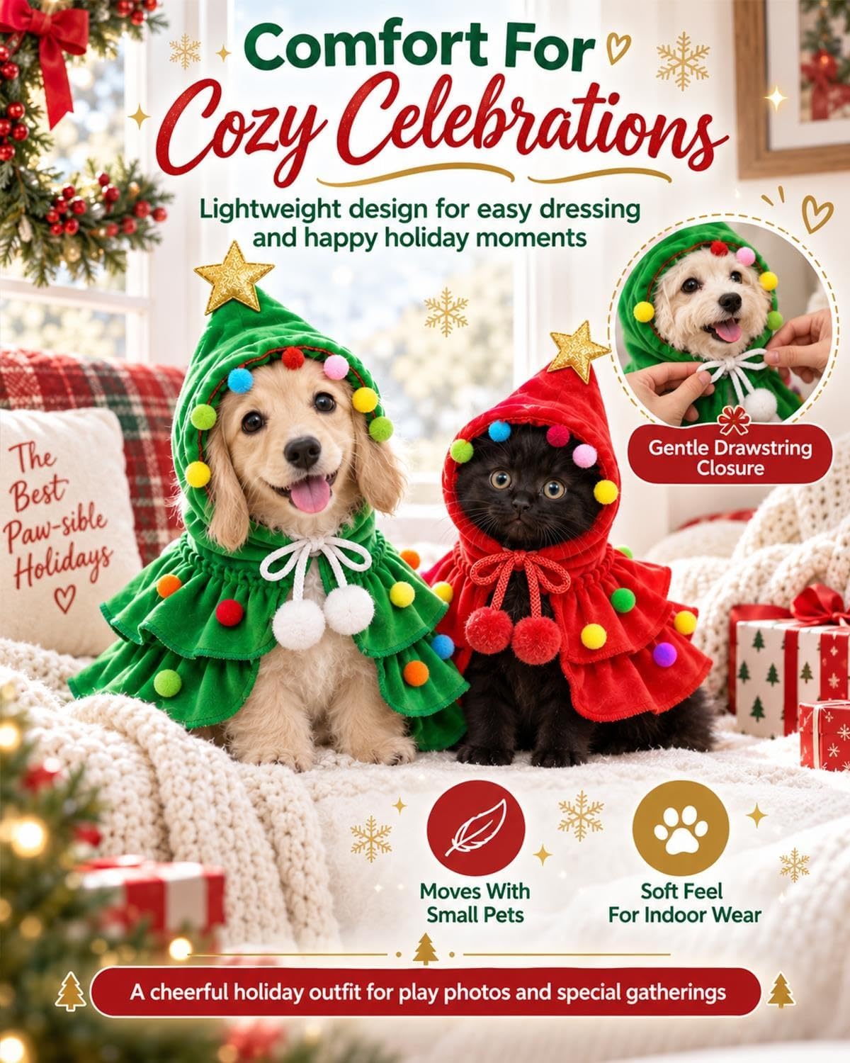 Christmas Tree Pet Cape