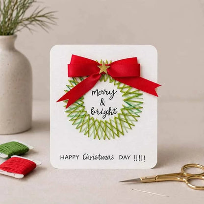 🎁Last Day 50% OFF - Merry & Bright Beginner-Friendly Christmas DIY Card Kit (6 Cards)