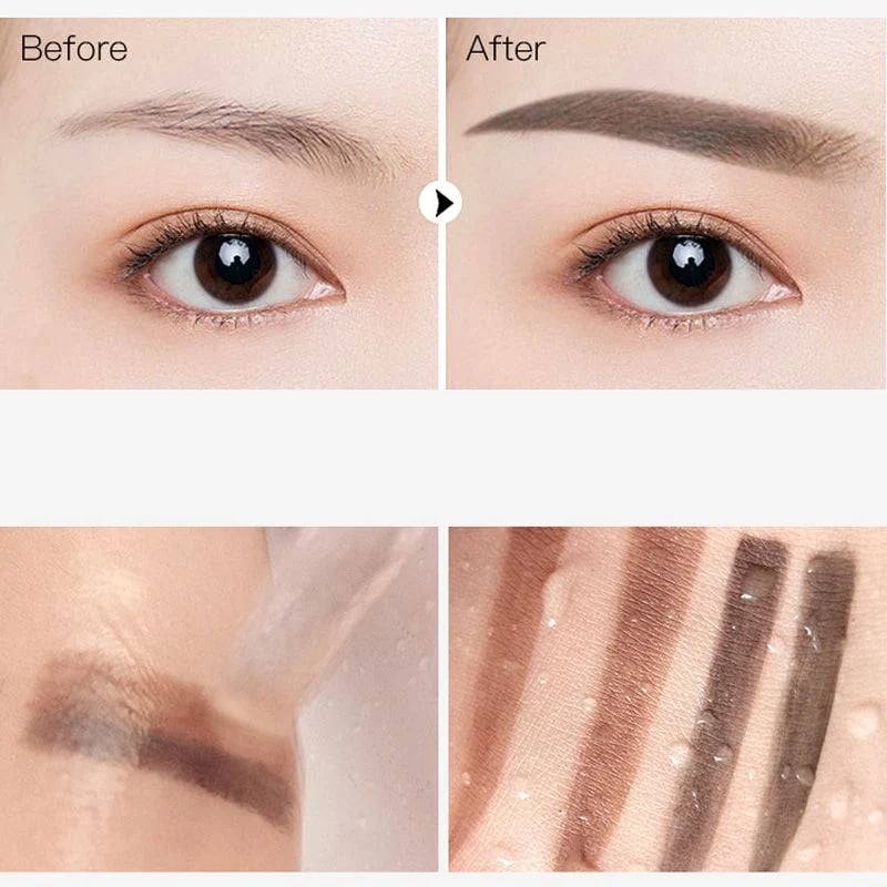 💄 Adjustable Eyebrow Stamp – Bi-Tone Powder – Waterproof & 24-Hour Wear for Makeup