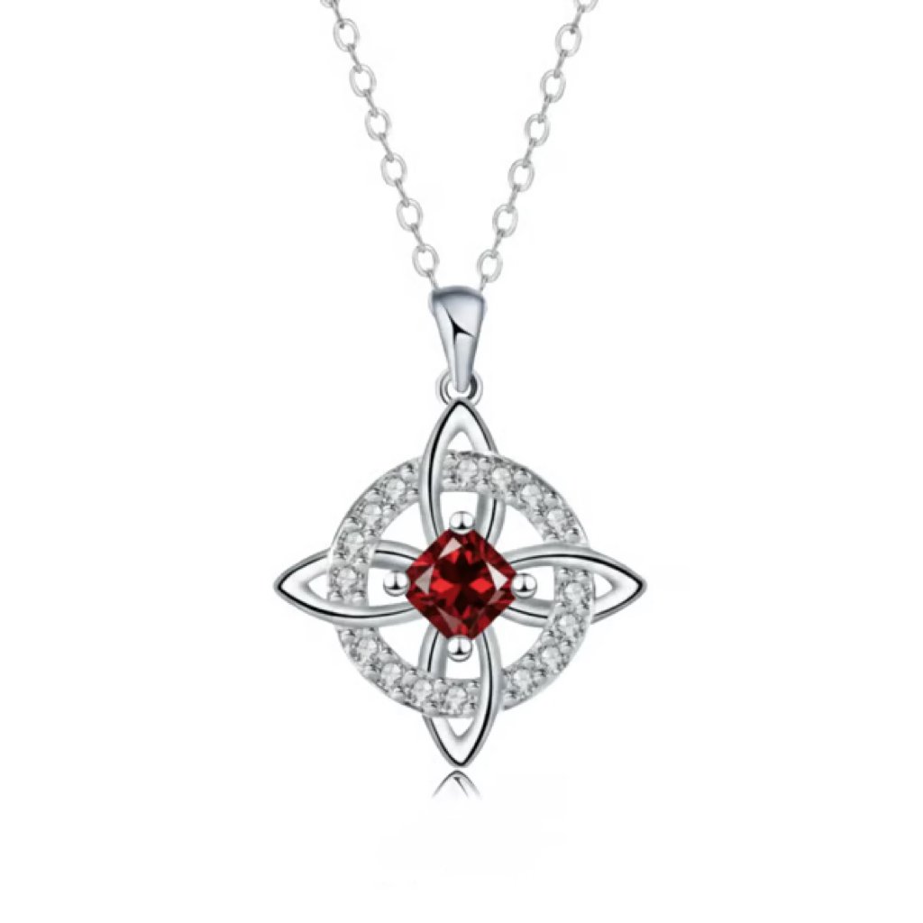 ✨Personalized Witch’s Knot Birthstone Necklace(With Gift Box)