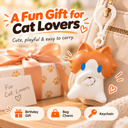🐱 Pull-to-Wave Cat Charm – The Tiny Cat That Waves Back