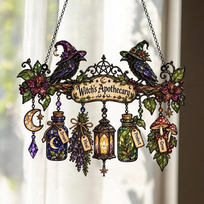 🔥Last Day 50% OFF – 🖤 🐦‍⬛Raven Witch Suncatcher
