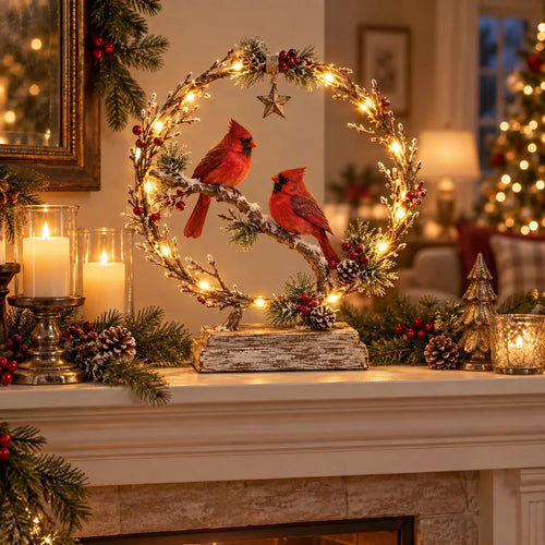 🔥 Last Day 50% OFF✨-Lighted Cardinal Tabletop Decor