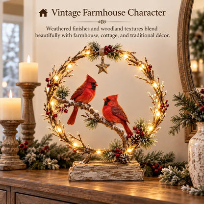 🔥 Last Day 50% OFF✨-Lighted Cardinal Tabletop Decor