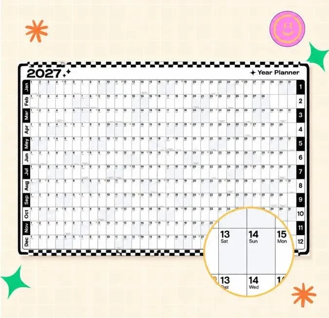 🔥HOT SALE 49% OFF - 📅✨ 2027 Extra-Large Full Year Wall Planner