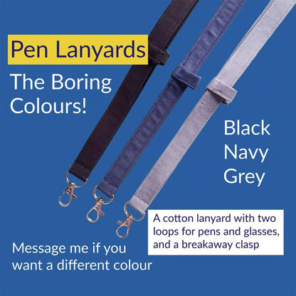 👩‍🏫NEW UPGRADED Plain Fabric Pen Lanyards