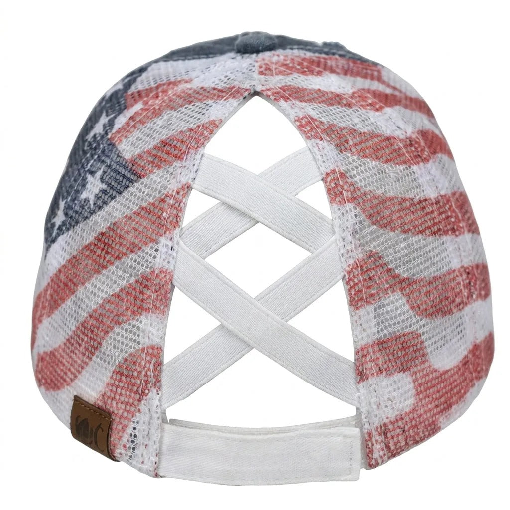 🧢American Flag Ponytail Embroidered Hat, 🔥Buy 2 FREE SHIPPING