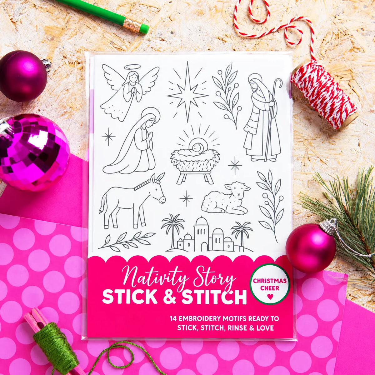 Christmas Stick & Stitch Embroidery Pattern Pack