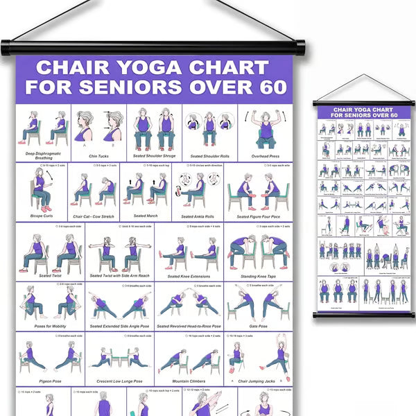 🔥Last Day 49% OFF-🧘‍♀️Senior Wellness Exercise Poster 16-Step Chair Tai Chi