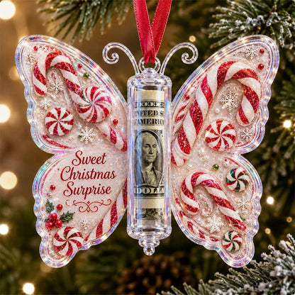 🎄Christmas Cash Gift Butterfly Ornament – Holiday Money Holder Keepsake💵✨