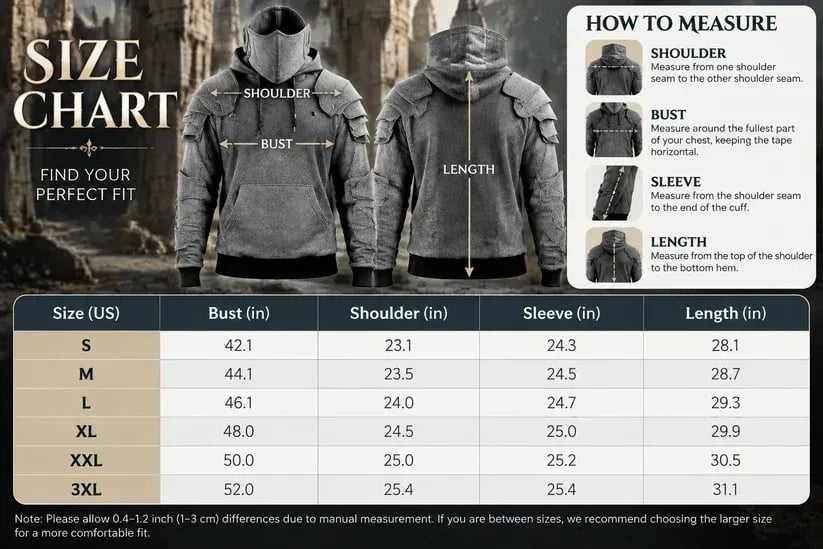 Knight Cosplay Hoodie – Medieval Fantasy Streetwear Pullover!